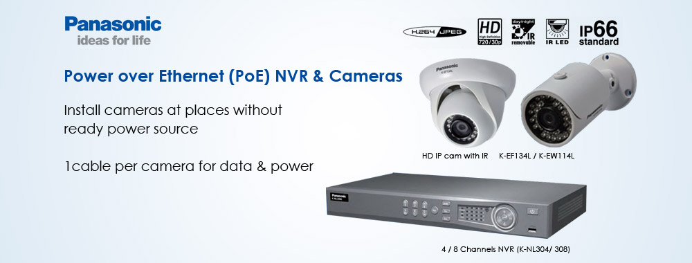 Panasonic PoE NVRs and IP cameras. Available at Jia Ying Trading (Singapore).